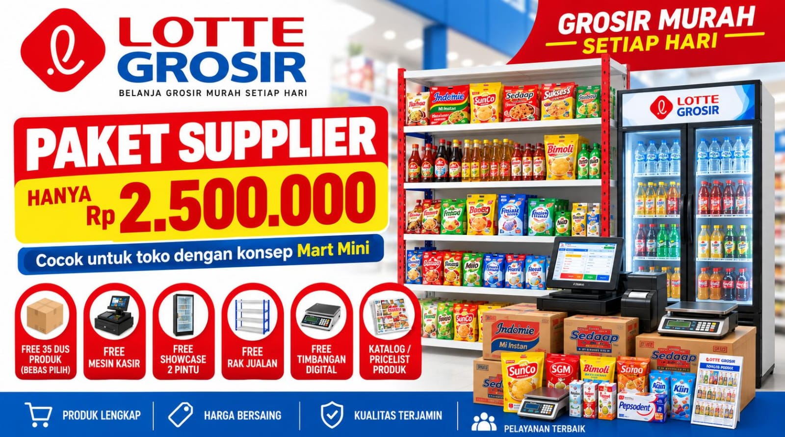 Paket Supplier 2.5 Juta Lotte Grosir