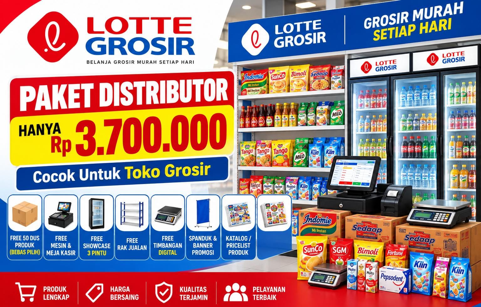 Paket Distributor 3.7 Juta Lotte Grosir