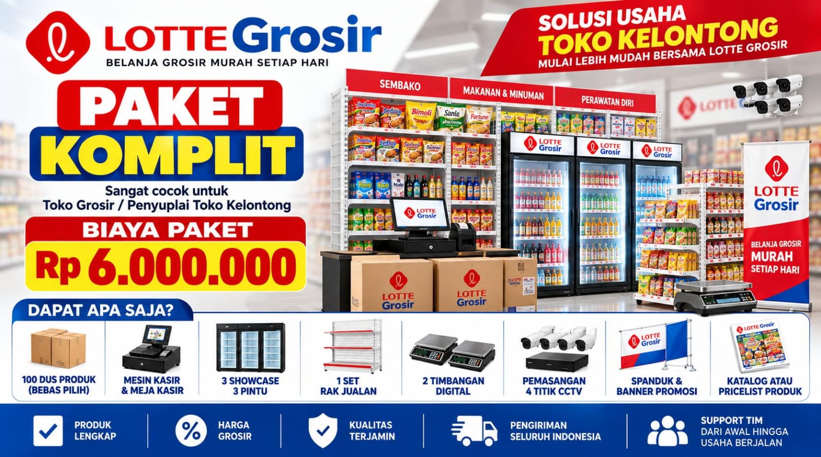 Paket Komplit 6 Juta Lotte Grosir