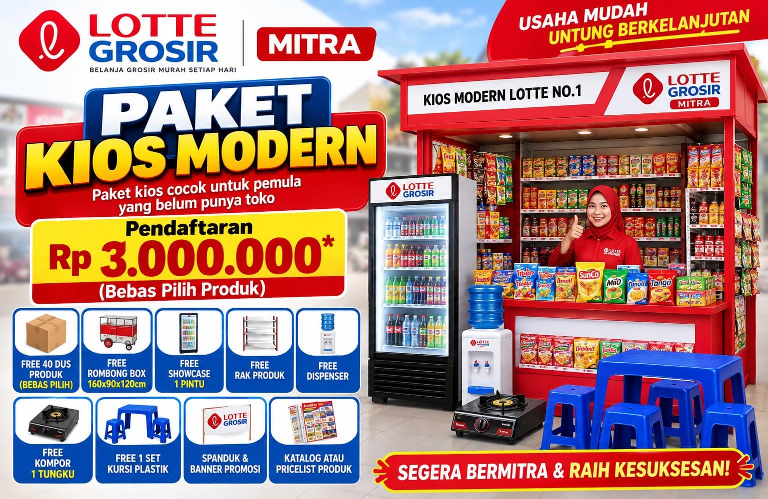 Paket Kios Modern 3 Juta Lotte Grosir